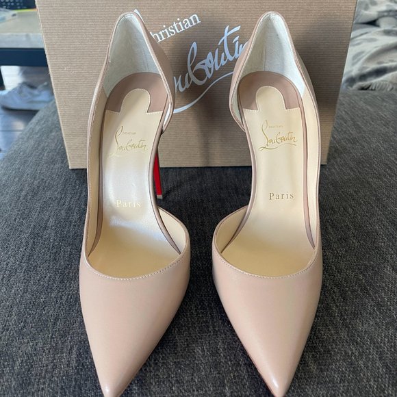 Christian Louboutin Iriza 100  Nappa Nude   size 40 - Picture 5 of 12